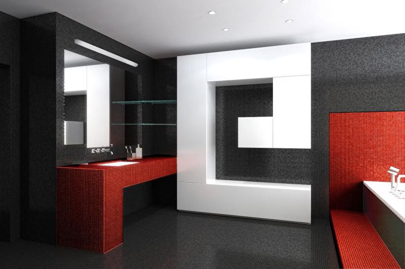 Salle de bain - Design plat high-tech