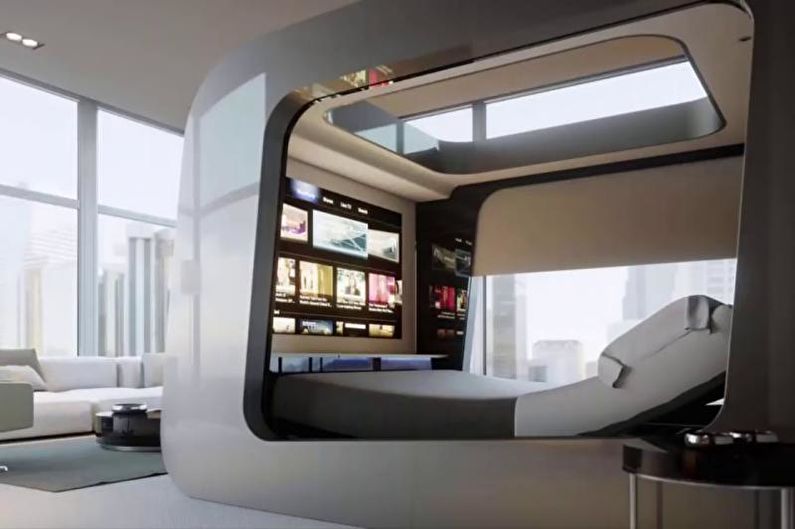 Interior design high-tech style apartment - photo