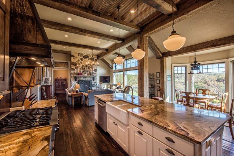 Countertop for kitchen made of natural stone