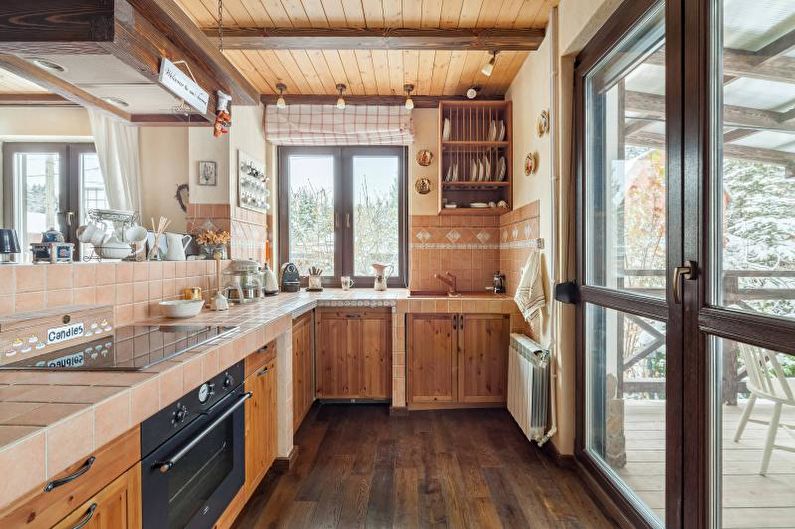 Tile kitchen worktop