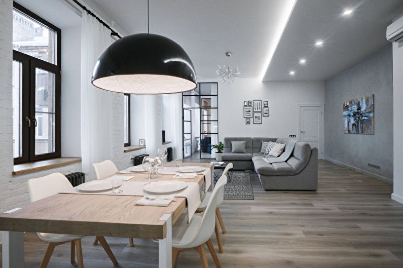 Salón de diseño de interiores en blanco - foto