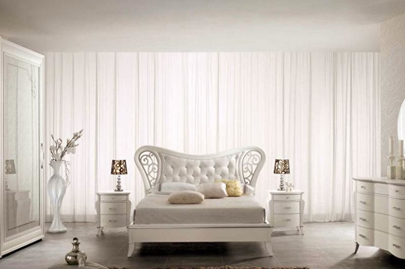 Dormitorio Art Deco blanco - Diseño de interiores