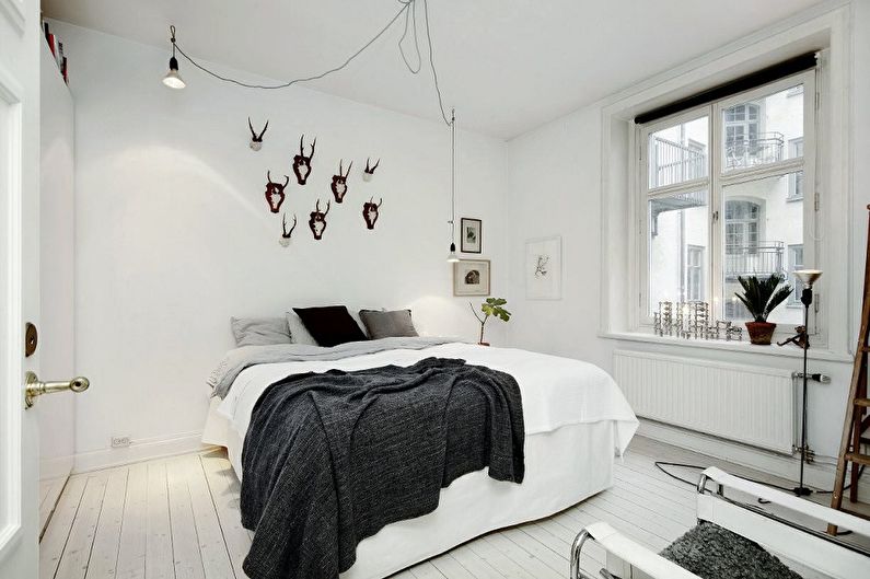 Schlafzimmer Design 9 qm im skandinavischen Stil