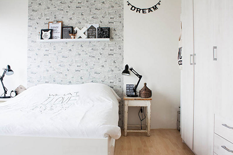 Design chambre 9 m2 dans un style scandinave