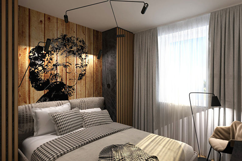 Bedroom design 9 sq.m. - Photo