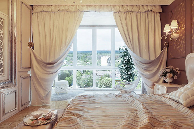 Curtains for a bedroom - photo