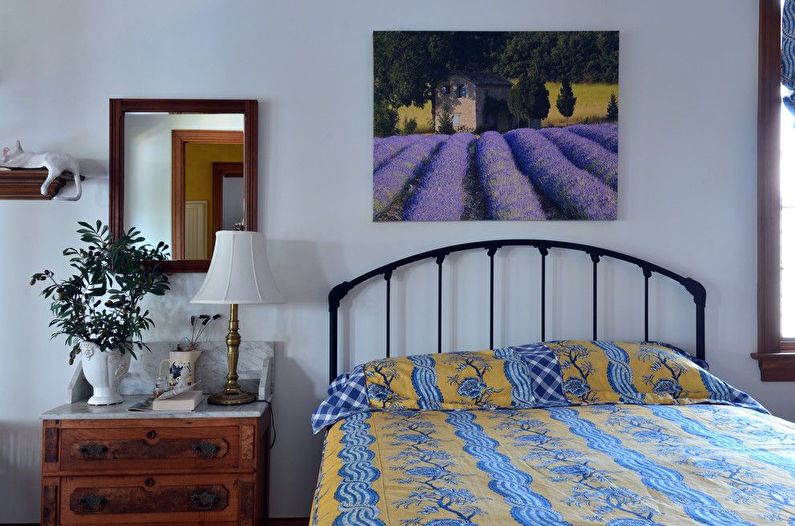 Provence blå soverom design