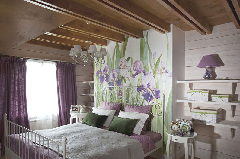 Design d'intérieur de chambre de style Provence - photo