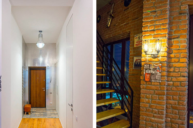 Diseño de apartamentos en estilo loft para una pareja joven, Tyumen - foto