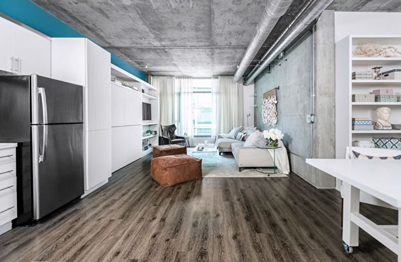 Loft style apartment interior, USA - larawan