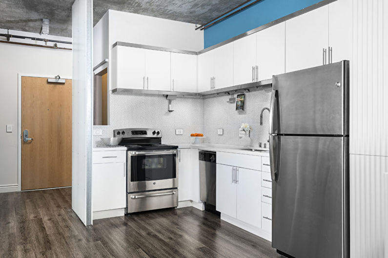 Wnętrze apartamentu w stylu loftu, USA - zdjęcie