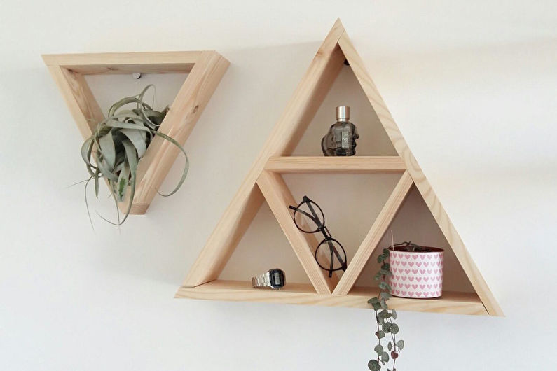 DIY-rumindretning - Geometriske hylder