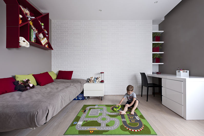 Grijze kinderkamer voor de jongen - Interior Design