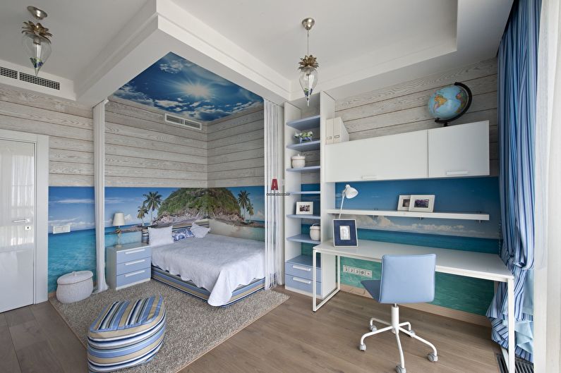 Design de interiores de um quarto infantil para menino - foto