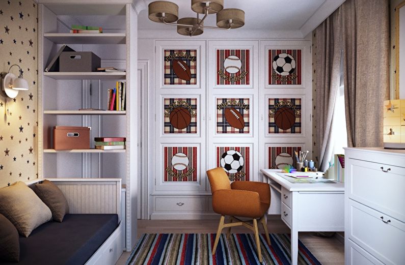 Interior design of a children's room for a boy - photo