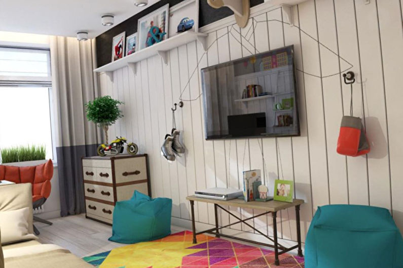 Diseño interior de una habitación infantil para un niño - foto