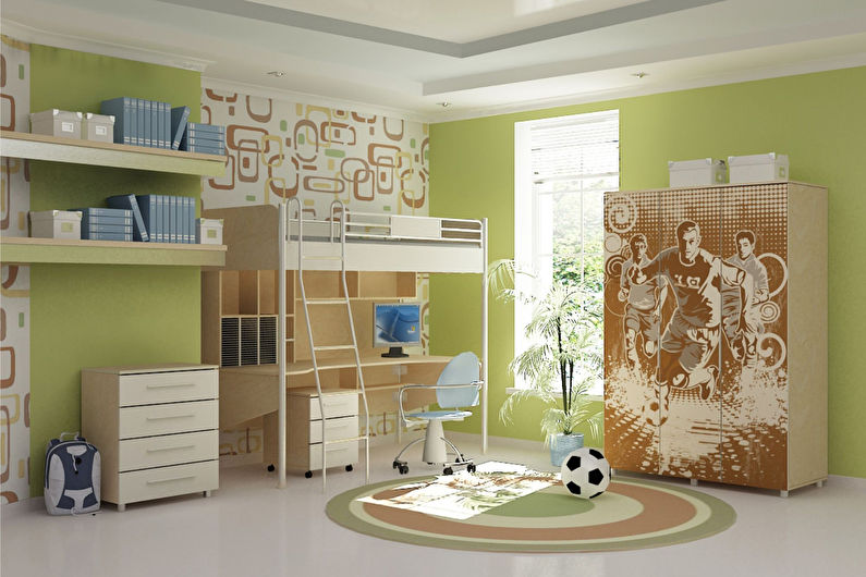 Diseño interior de una habitación infantil para un niño - foto