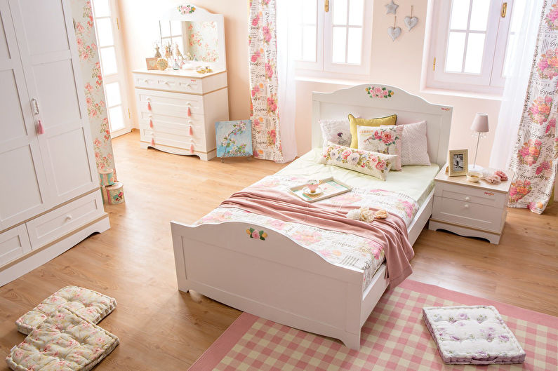 Habitación infantil rosa para niña - Diseño de interiores