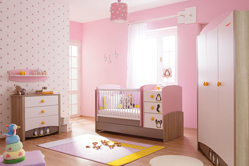 Roze kinderkamer voor een meisje - Interior Design