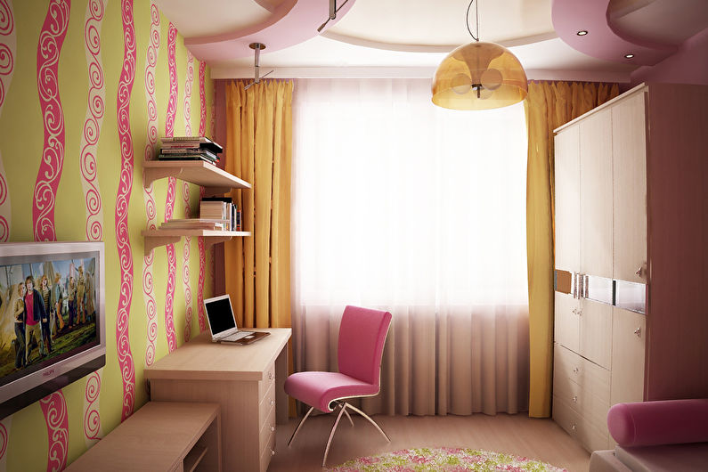 Interior design of a children's room for a girl - photo