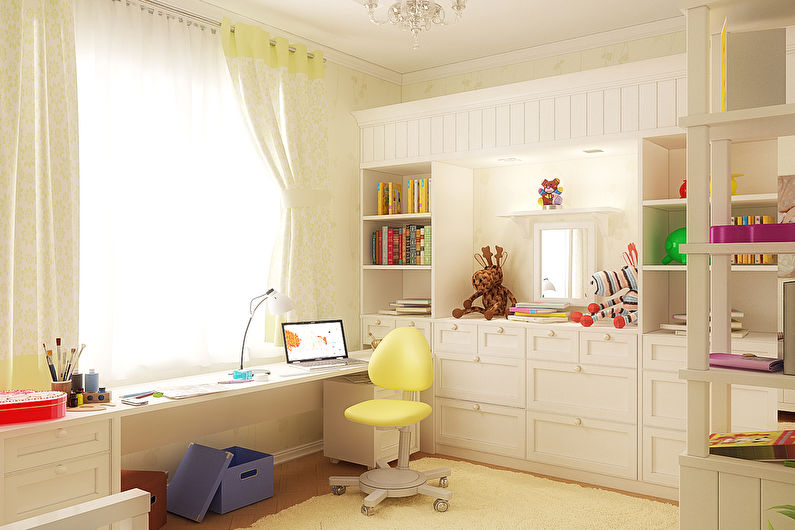 Diseño interior de una habitación infantil para una niña - foto