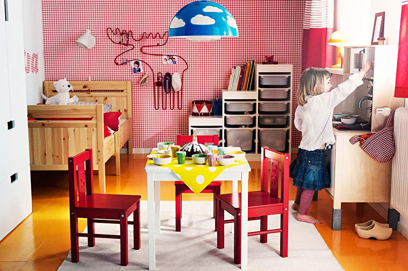 Diseño interior de una habitación infantil para una niña - foto