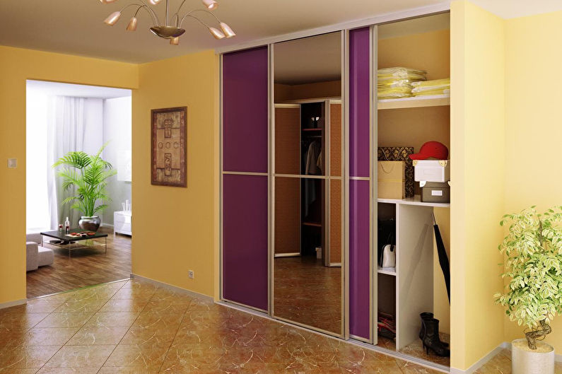 Sliding wardrobes for a hall - a photo