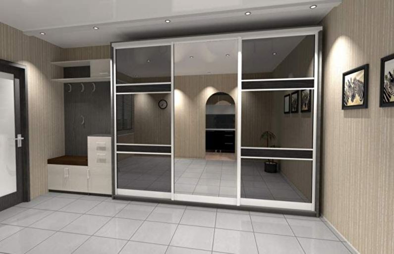 Sliding wardrobes for a hall - a photo