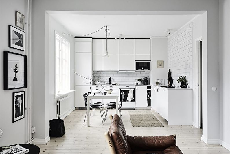 Keukenontwerp 12 m² in Scandinavische stijl