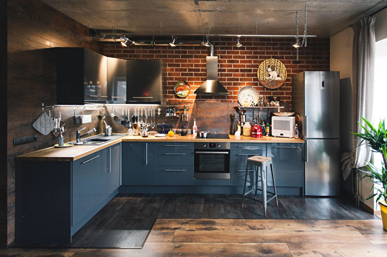 El diseño interior de la cocina es de 12 m2. - Foto