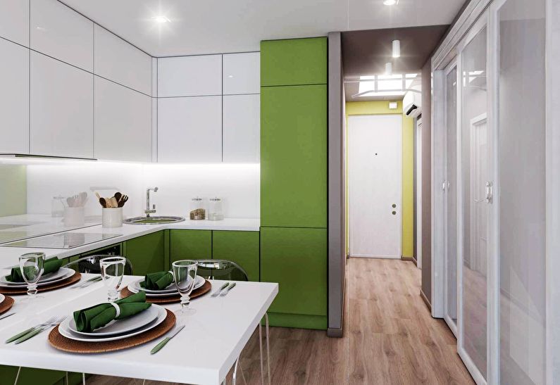 The interior design of the kitchen is 12 sq.m. - Photo