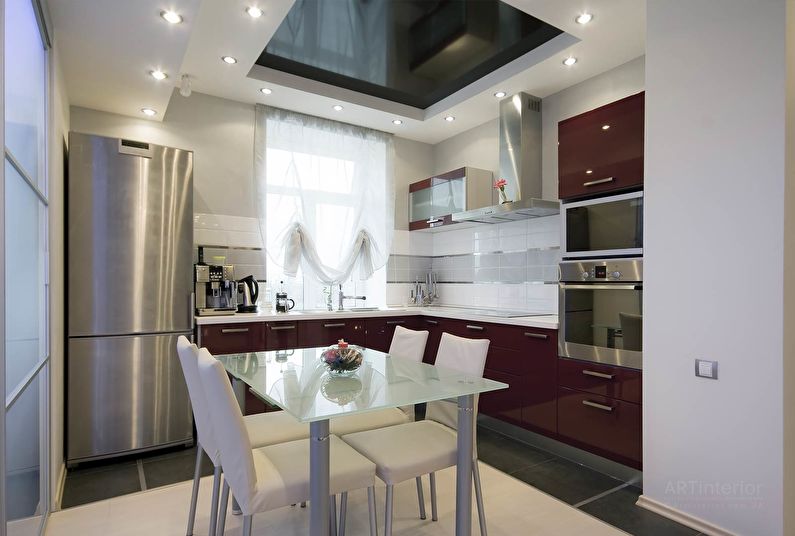 The interior design of the kitchen is 12 sq.m. - Photo