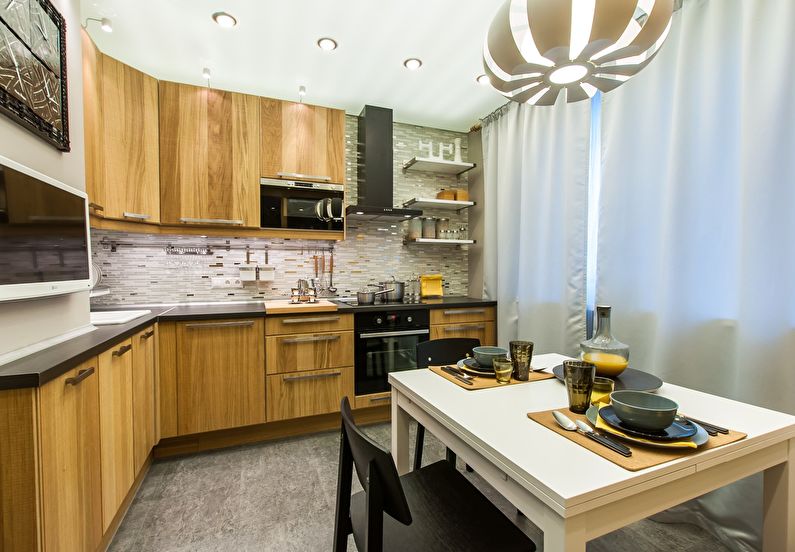 The interior design of the kitchen is 12 sq.m. - Photo