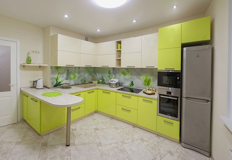 The interior design of the kitchen is 12 sq.m. - Photo