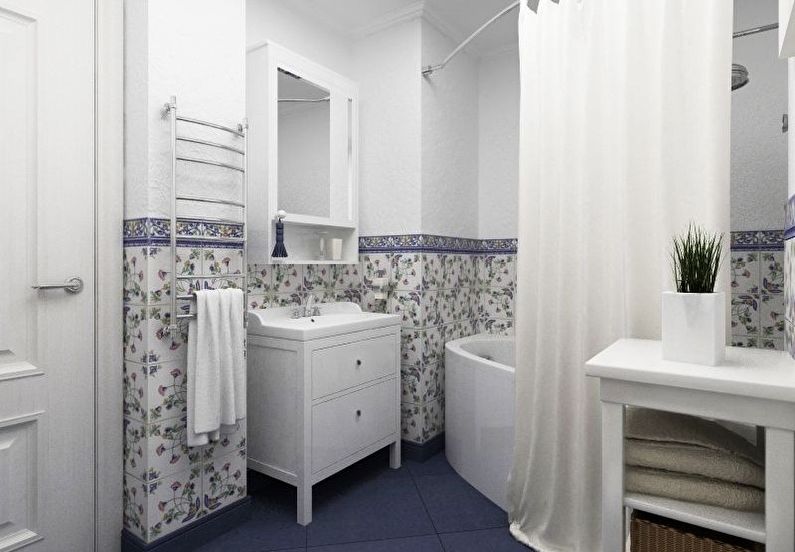 Provence Estilo ng Banyo na Disenyo - Tapos na