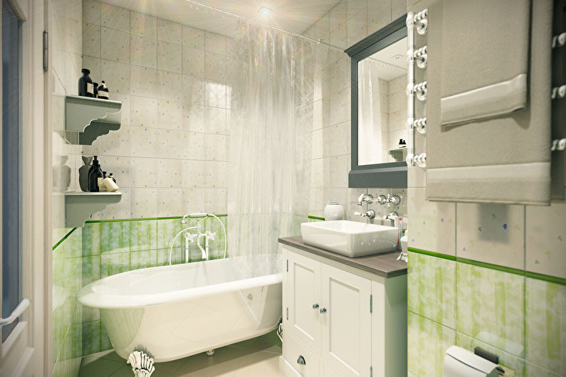 Design of a bathroom in Provence style - Plumbing