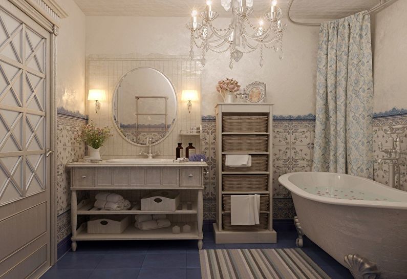 Provence Stil Banyo Tasarımı - Mobilya