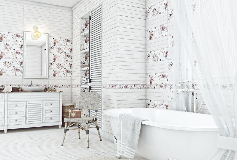 Interior design di un bagno nello stile della Provenza - foto