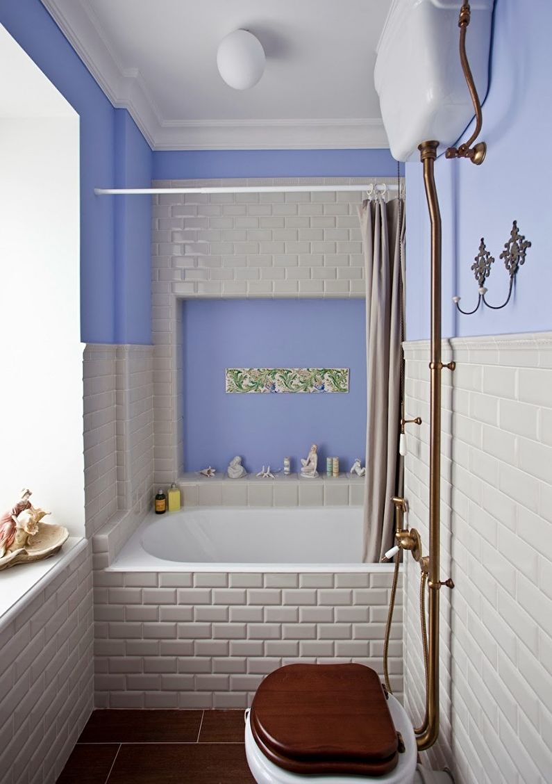 Aménagement intérieur d'une salle de bain de style provençal - photo