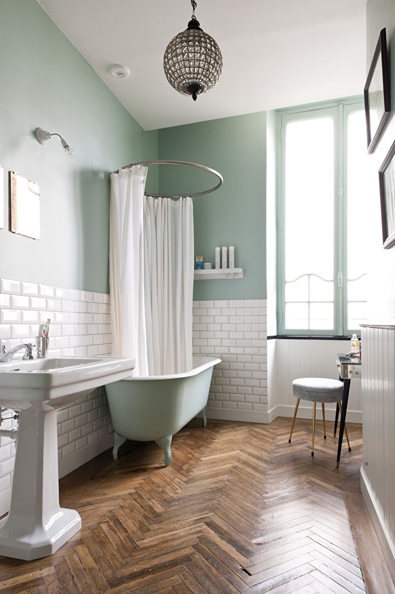 Aménagement intérieur d'une salle de bain de style provençal - photo