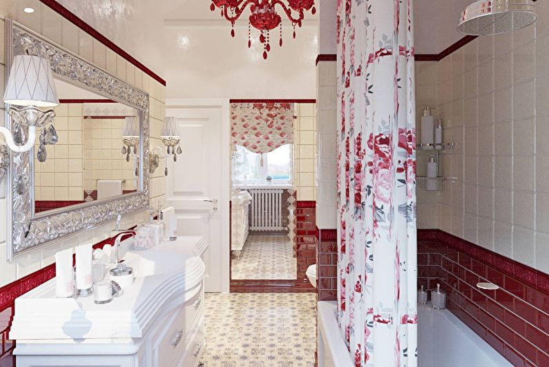 Aménagement intérieur d'une salle de bain de style provençal - photo