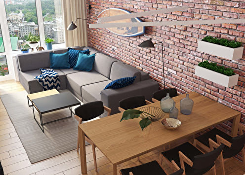 Apartamento de diseño en el complejo residencial 