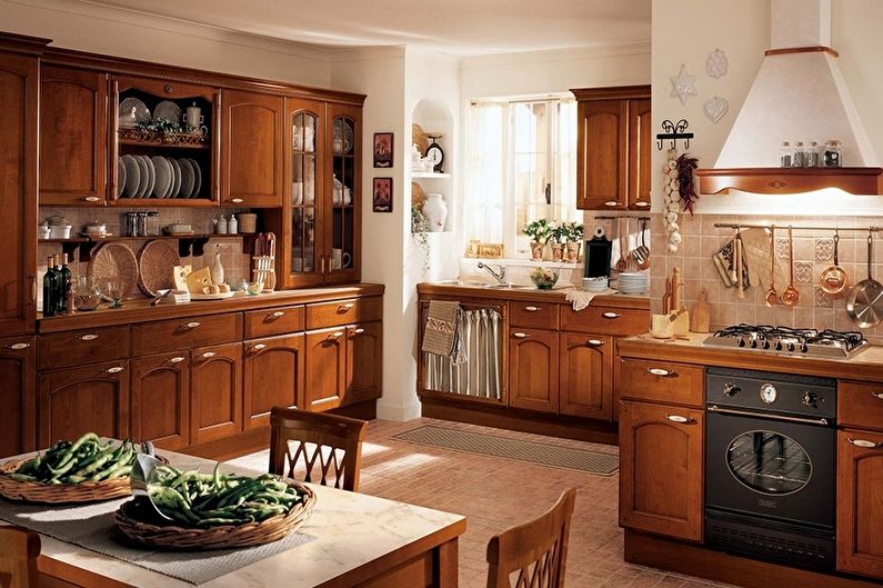 Brown Country Kitchen - Diseño de interiores