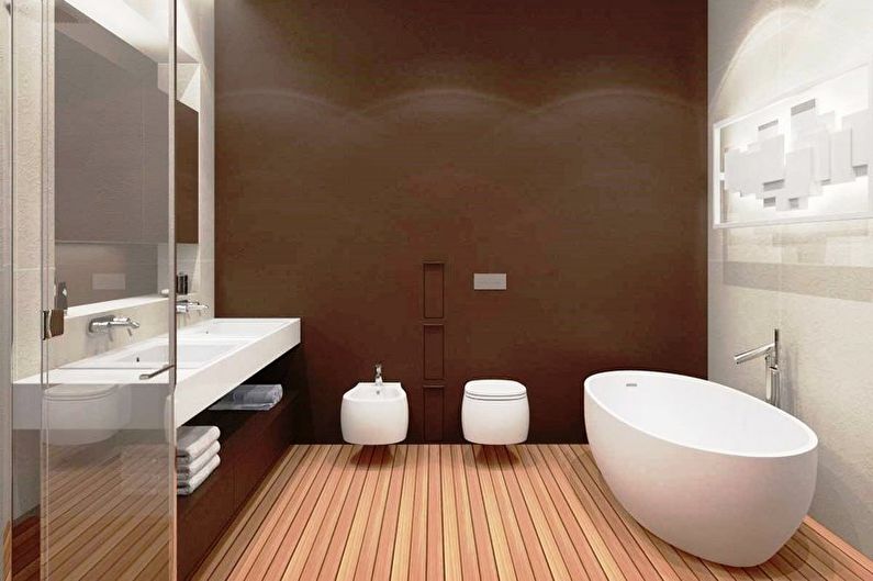 Bagno marrone minimalista - Interior Design