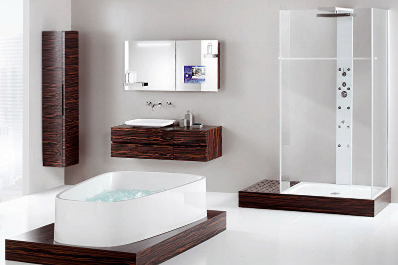 Design d'intérieur de salle de bain de style minimalisme - photo