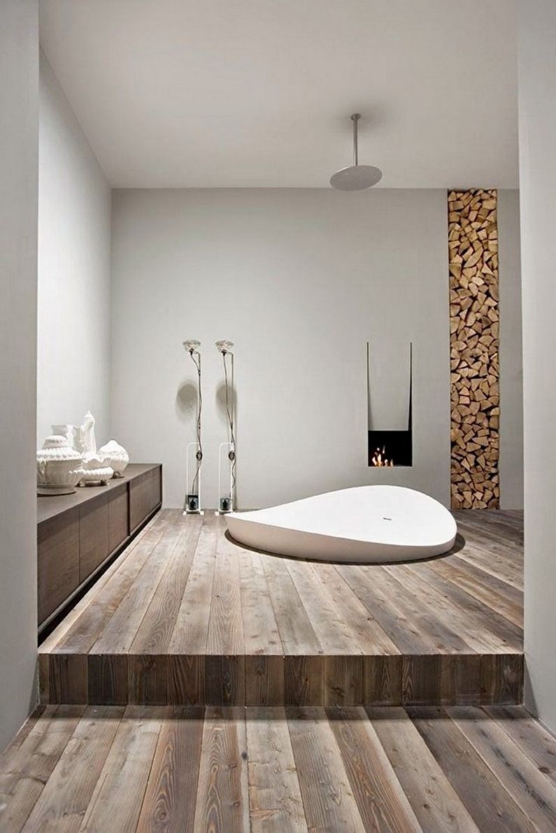 Design d'intérieur de salle de bain de style minimalisme - photo