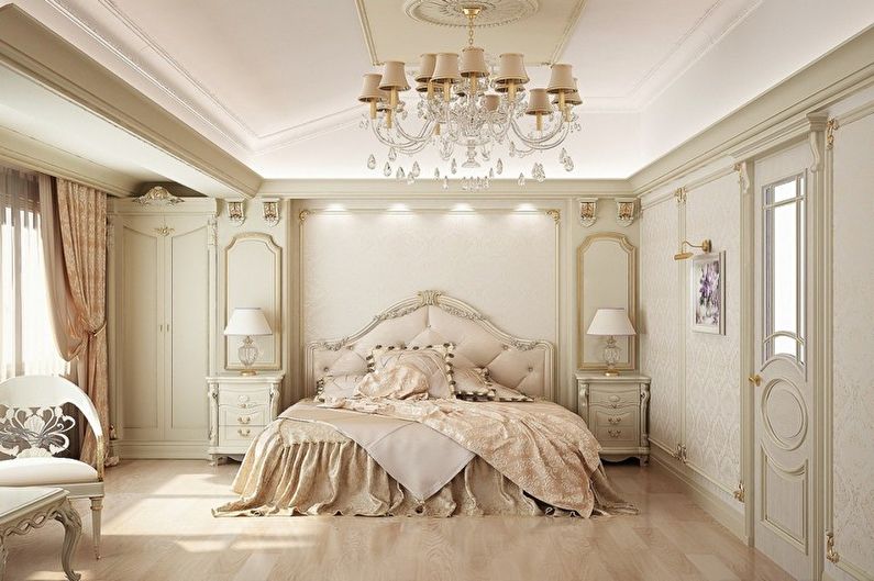 Chambre classique beige - Design d'intérieur