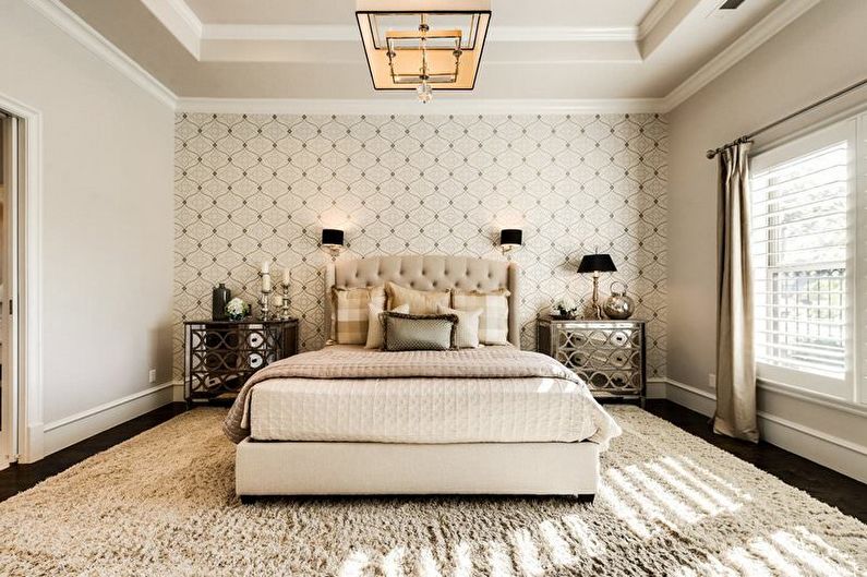 Beige Bedroom Design - Veggdekorasjon