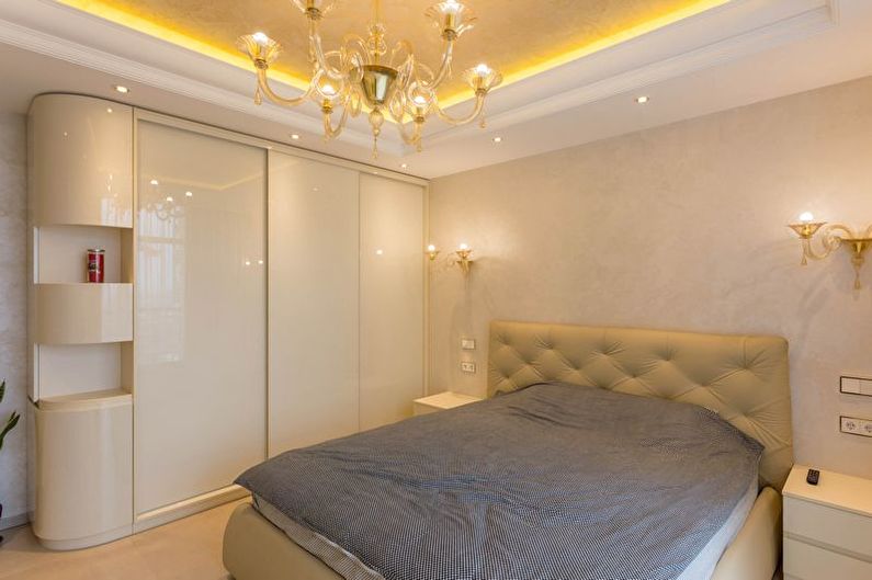 Chambre beige - photo de design d'intérieur