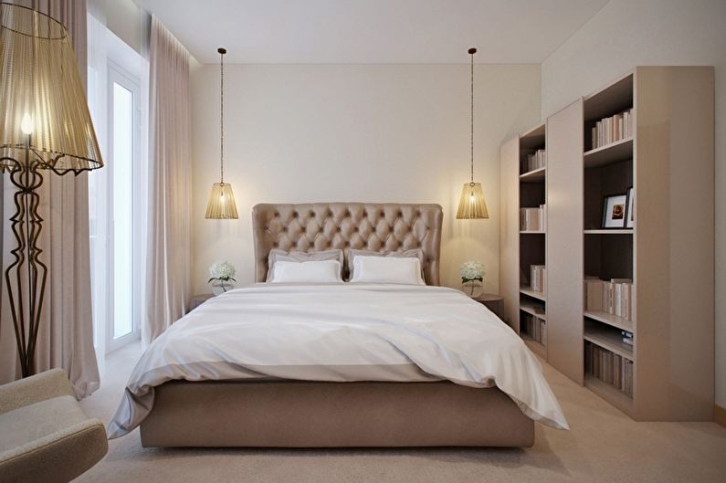 Dormitorio beige - foto de diseño de interiores